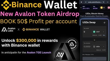 New Binance Avalon Finance web3 Airdrop | Grab a share from 300,000 USDT