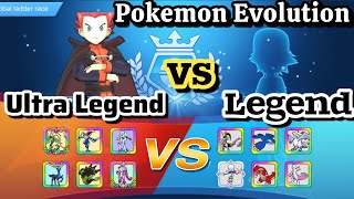 Pokemon Evolution Gameplay/Global Battle With Legend/Ultra Legend VS Legend