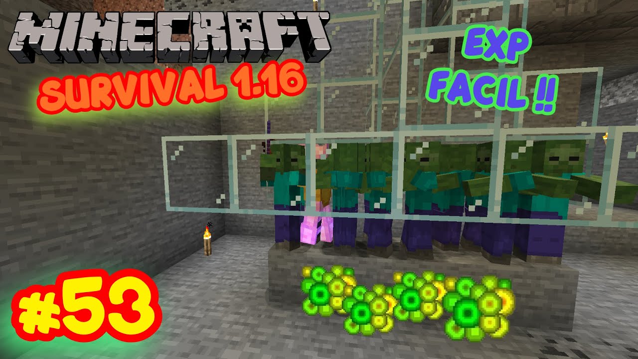 GRANJA DE EXPERIENCIA 1.16 TUTORIAL con SPAWNER de zombies - Survival 1.16 ep 53