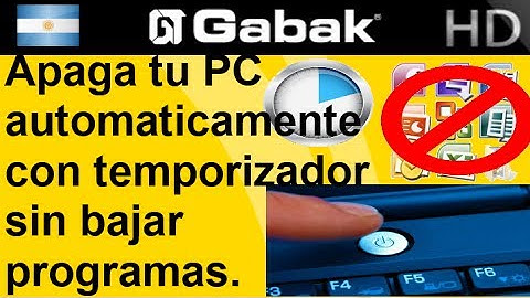 Apaga tu PC automáticamente con temporizador sin bajar ningún programa.