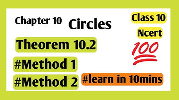 Circle| theorem 10.2|Ncert | class 10 | in Tamil |chapter 10|