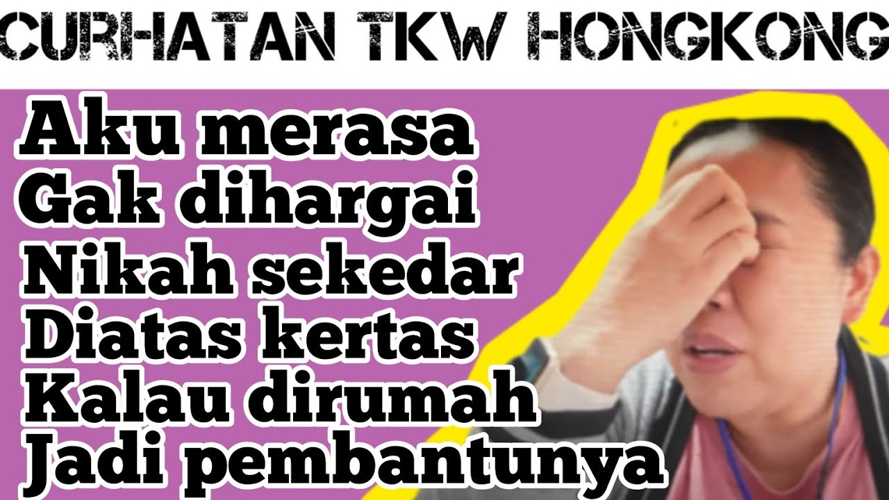 Aku merasa tidak dihargai kita nikah hanya sekedar diatas kertas kalau dirumah jadi pembantu