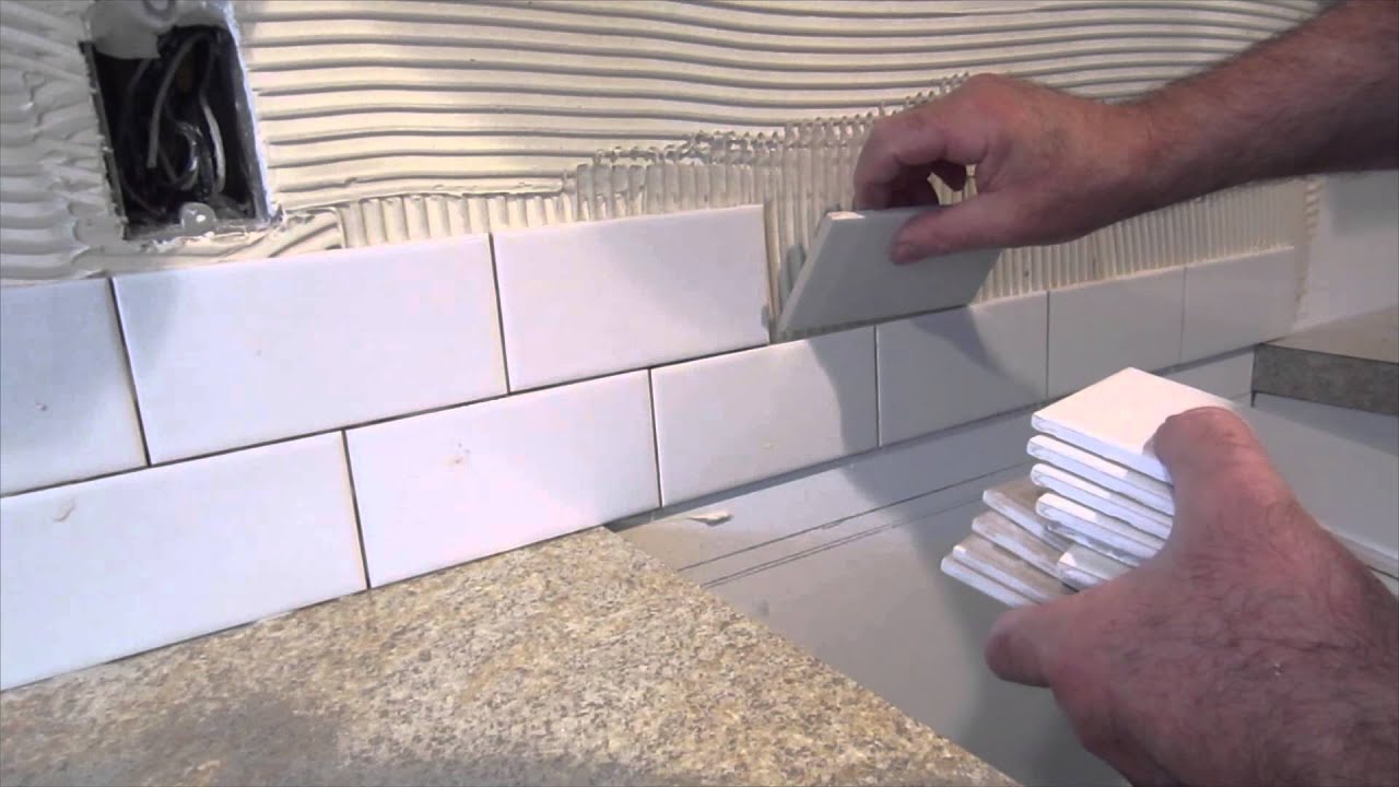 How to install a simple subway tile kitchen backsplash youtube