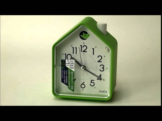 セイコー アラーム音切替(鳥の鳴き声)アナログ目覚まし時計(緑) NR434M Alarm Clock Chirping Bird - YouTube