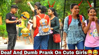 GUNGA BOLA PRANK ON CUTE GIRLS😜😂 | EPIC REACTION 🤣 | Mithun Chaudhary