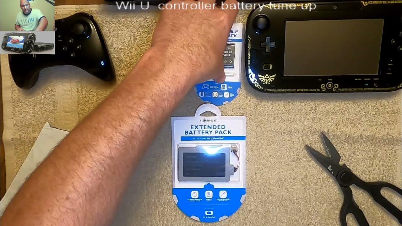Wii U controller battery replacement tuneup. Game pad and Wii U pro controller. YouTube
