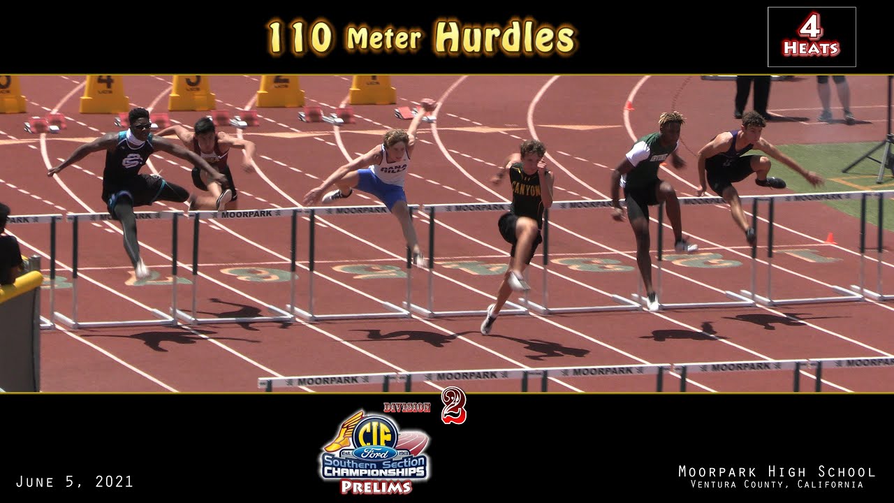 2021 TF - CIF-ss Prelims (D2) - 110 Hurdles (Boys, 4 Heats)