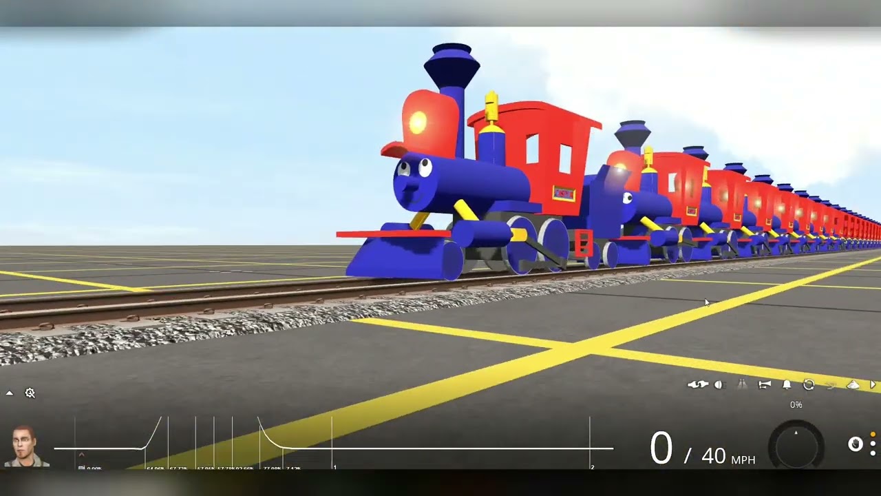 HOWMANY CASEY JR R THERE? HOWMANY THOMAS R THERE? - THOMAS AND FRIENDS - TRAINZ RAILROAD SIMULATOR