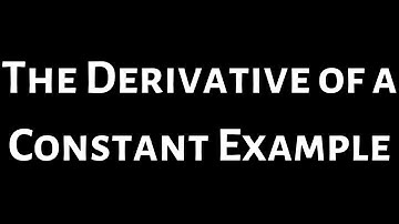 The Derivative of a Constant Example with y = 2