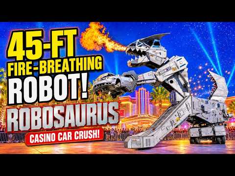 45-Foot Fire-Breathing Robot Dinosaur at a CASINO?!