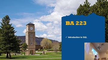 Introduction to SQL Lecture - BA 223