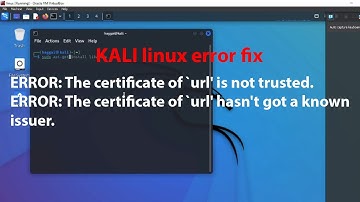 LINUX error fix: The certificate of `url