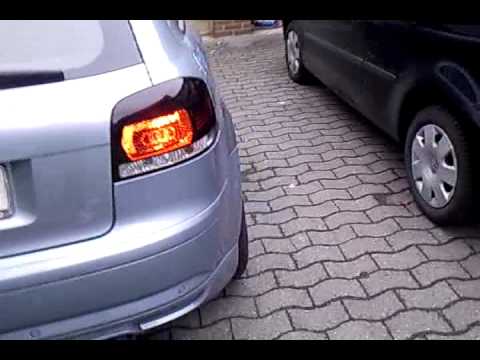 Audi A3 8P New Rückleuchten...Audi Logo - YouTube