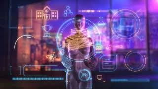 High tech digital world background