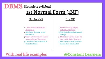 25. First Normal Form | 1st NF | Database Normalization | DBMS complete syllabus playlist
