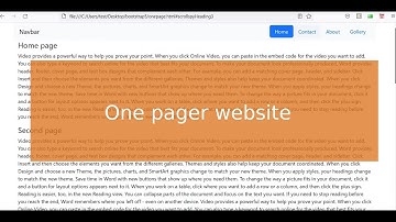 30. bootstrap 5 - how to create one pager website by scroll spy