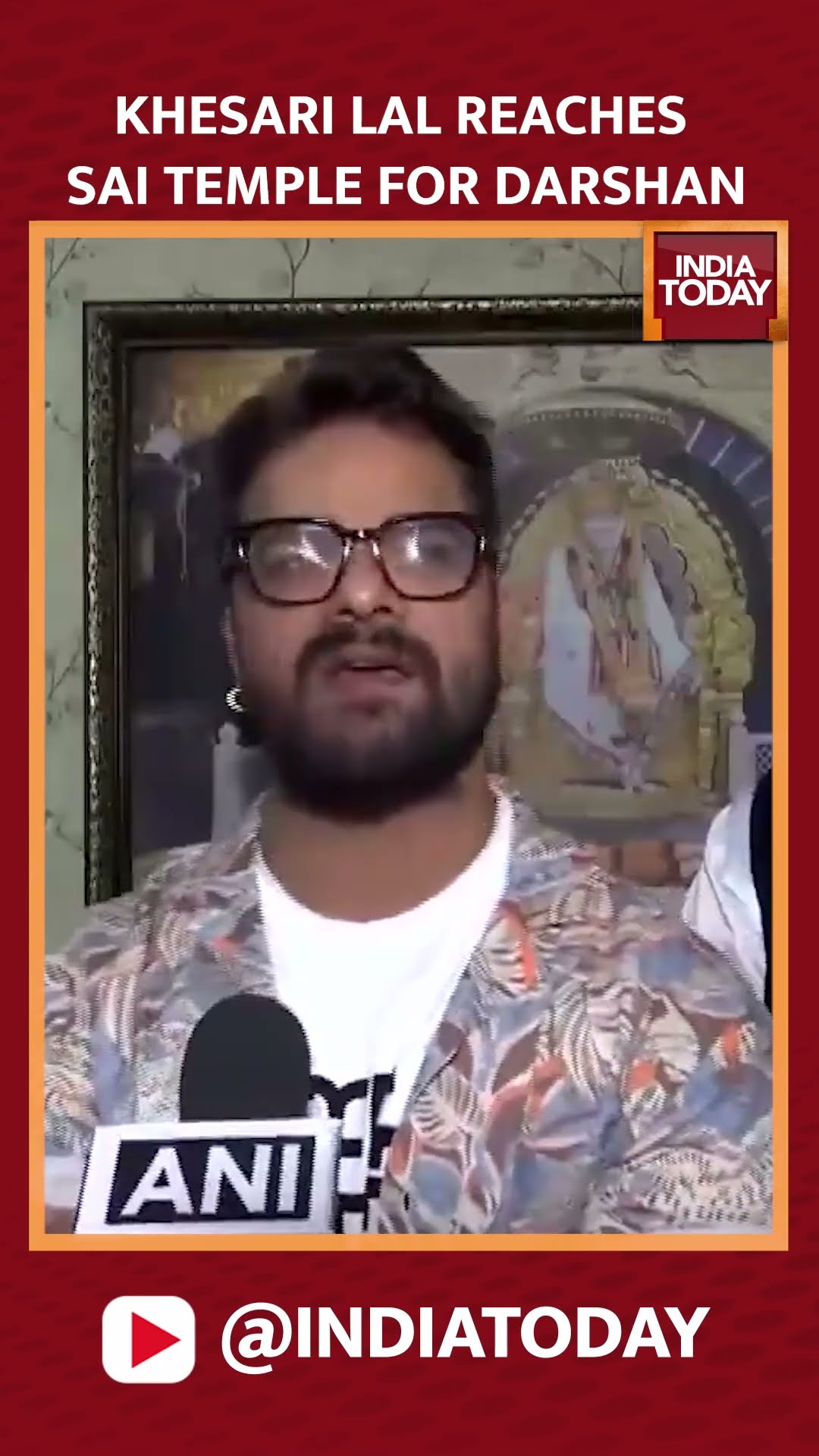 Khesari Lal Reaches To Sai temple For Darshan On The First Day Of 2025 #shorts #khesarilal