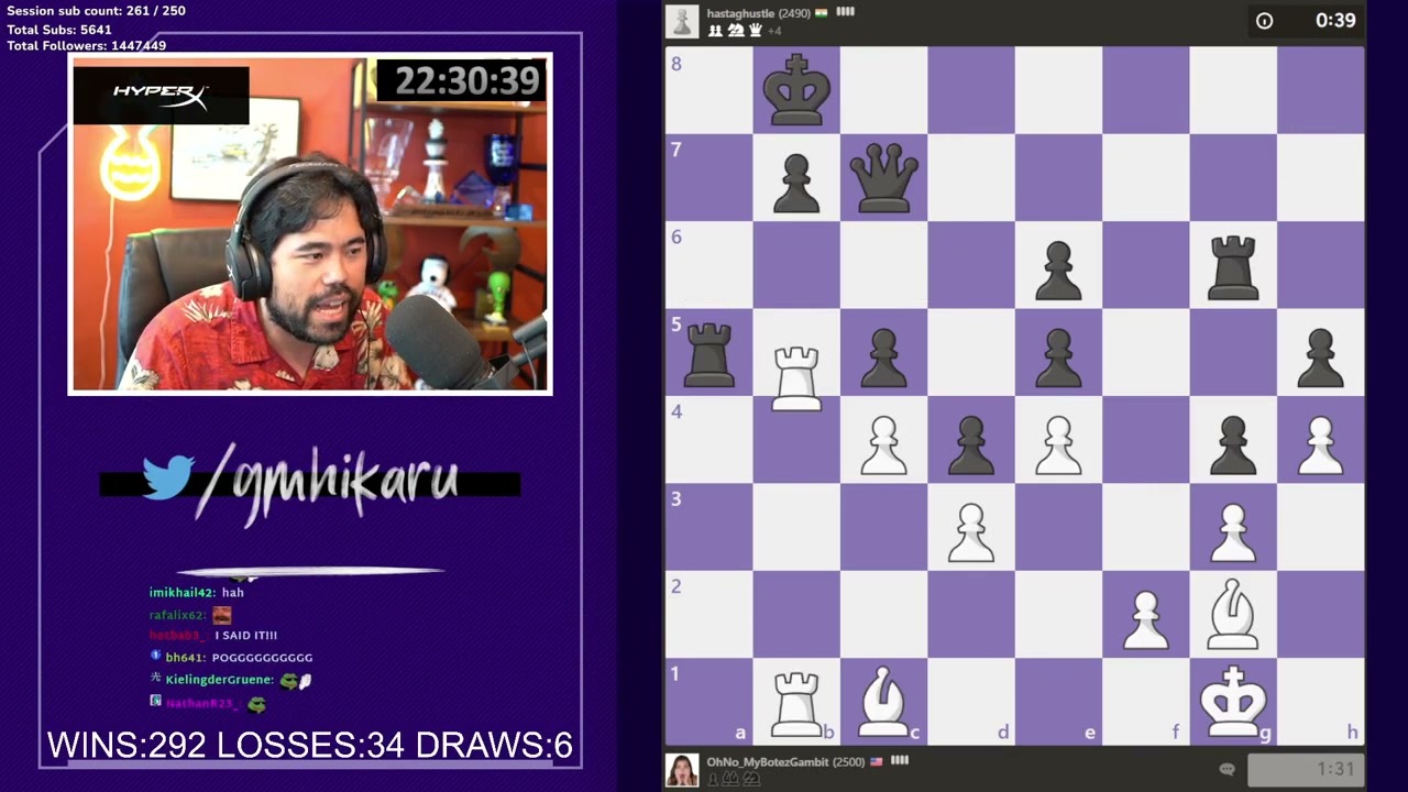 GM Hikaru Doesnt Know He's Playing against a 2500 FM #chesstok