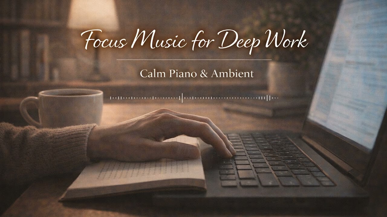 Focus Music for Deep Work | Calm Piano & Ambient (1 Hour) | Quiet Pages Studio