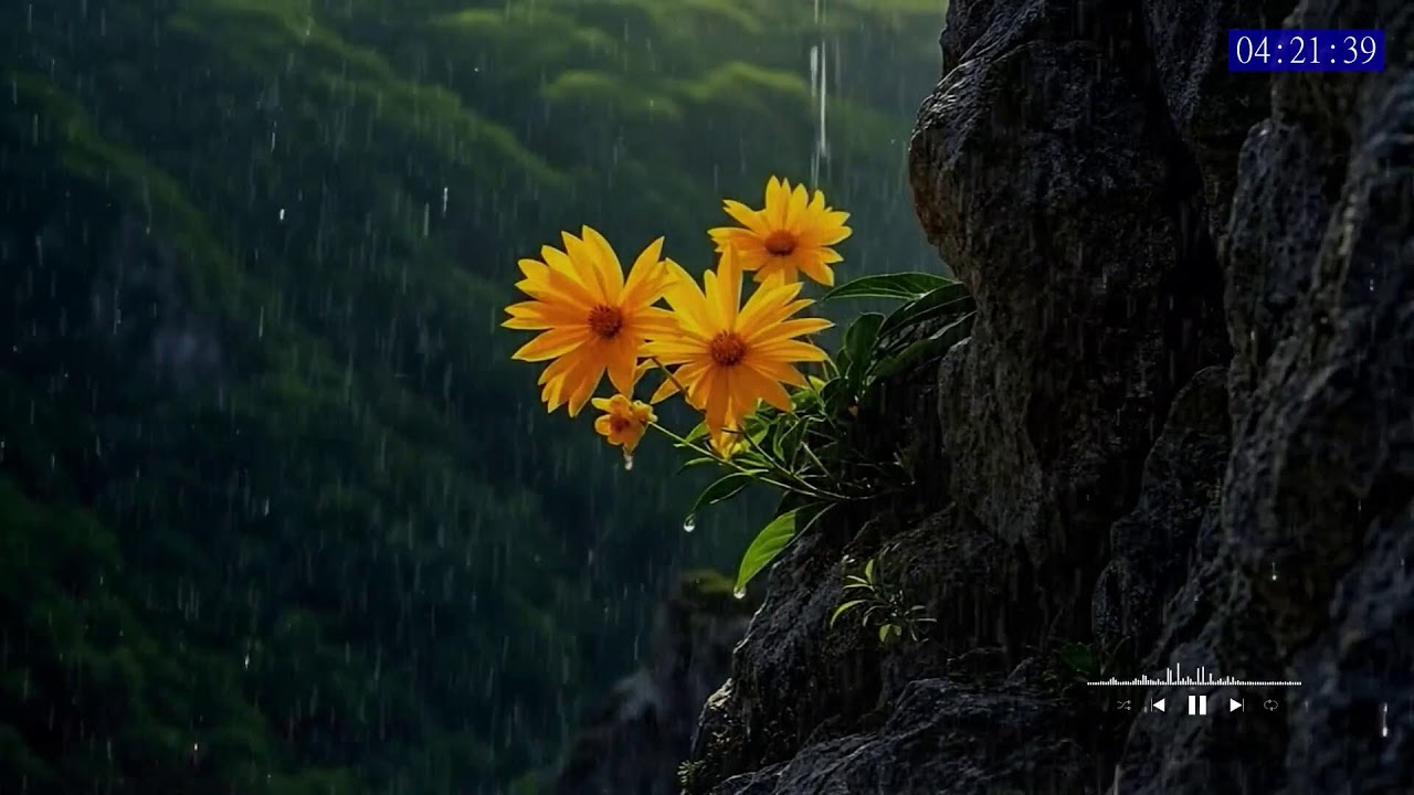 Soft Rain Loop with Gentle Thunder for Rest