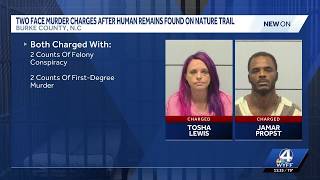 Two face murder charges after human remains found on NC nature trail, agents say