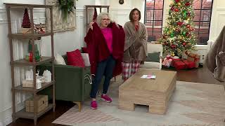 Berkshire Velvetsoft & Sherpa Heated Wearable Throw on QVC