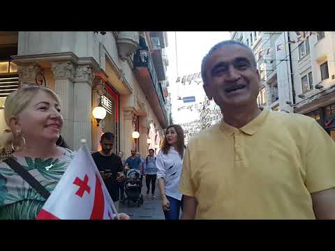 |მბობა ტარიელისგან ლომ-ვეფხის დახოცისა| სტამბოლის ტაკსიმის მთავარ გამზირზე - შოთა რუსთაველი