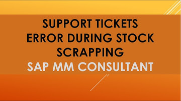 support ticket material scrapping | account determination for entry COA GBB VNG 3000 not possible