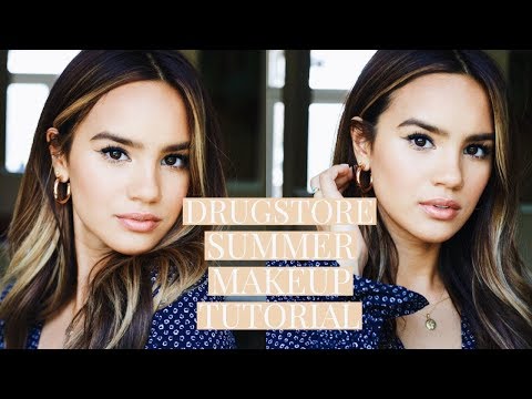 DROGISTERIJ SUMMER MAKEUP TUTORIAL! POP VAN BLAUWE EYELINER! | Dacey CASH