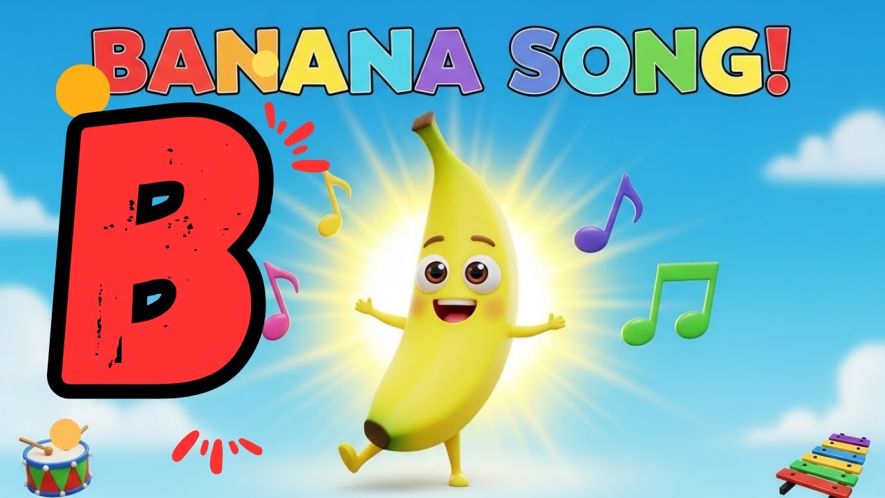 Banana Song for Kids | Fun Wheels on the Bus Style | Nursery Rhyme ...