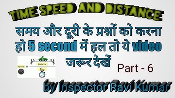 Time Speed and distance part 6 - previous years solutions