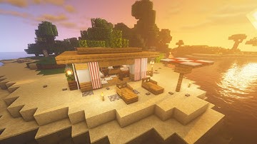 Minecraft - Beach house | Easy survival tutorial