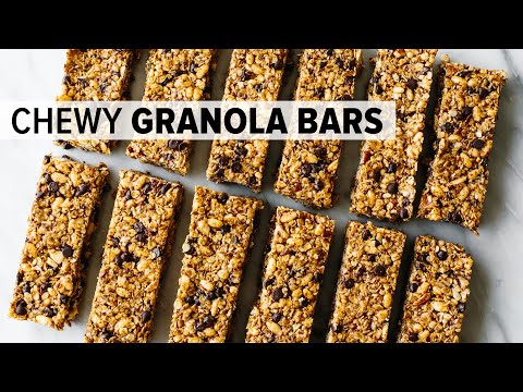 HEALTHY GRANOLA BARS  chewy chocolate chip granola bars  gluten-free!