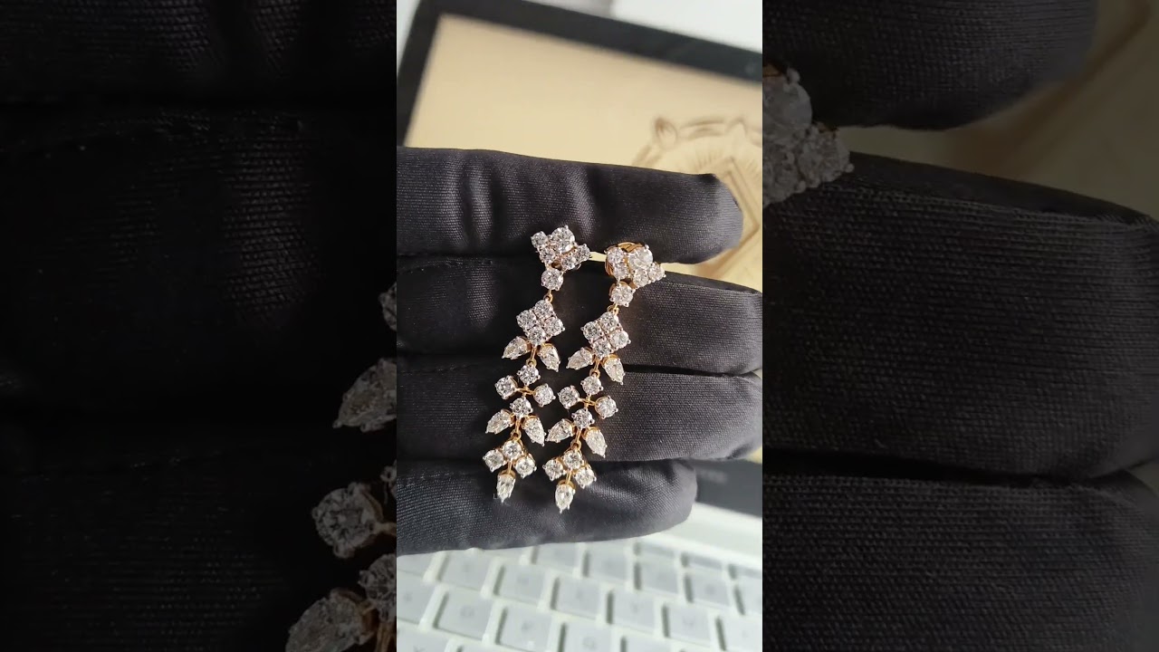 18ktGold Diamond Earrings.... 