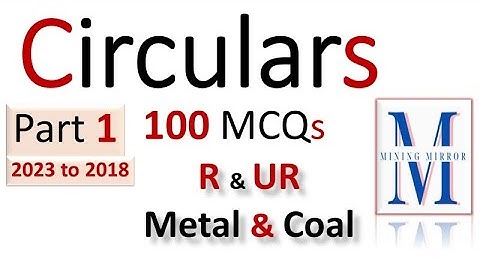 DGMS All Circulars Part 1 | 100 MCQs | For R & UR ( Metal & Coal) | Important Questions for CBT 2023