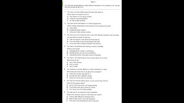 Listening B2, FCE Practice Plus 2 (2015), Test 6, Part 1