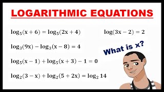 SOLVING LOGARITHMIC EQUATIONS || FINDING THE VALUE OF X