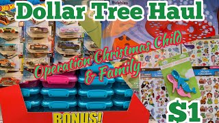 DOLLAR TREE HAUL FOR OPERATION CHRISTMAS CHILD SHOEBOXES & YOUR FAMILY | NEW | RESTOCKS| NAME BRANDS