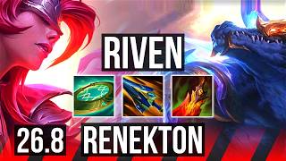 RIVEN vs RENEKTON (TOP) | 46K damage | EUW Master | 26.8