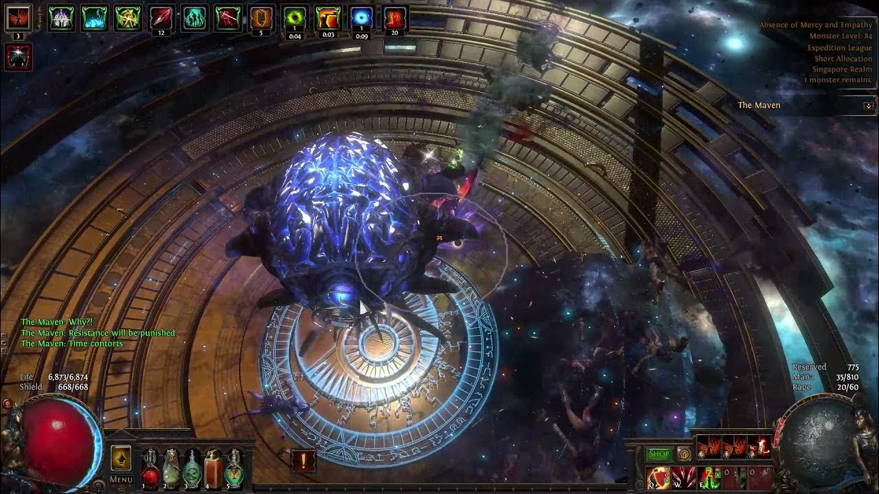 Path of Exile 3.15 General Cry Shield Crush / Charge vs Maven YouTube