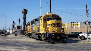 [HD] Los Angeles Junction Railway in Vernon - Switching Movements, Lots of Horn, and Santa Fe Power!