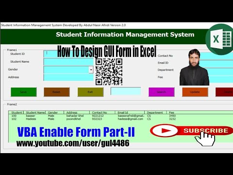 Student Information Management System Using Excel GUI VBA enable ...