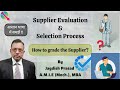 Supplier evaluation  selection process in hindi