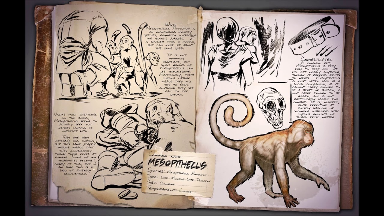 Ark Survival Evolved (Mesopithecus [Monkey] Sound Effects) - YouTube