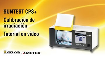 Tutorial en vidéo: SUNTEST CPS+ - Calibración de irradiación