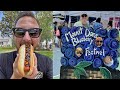 Trying a blueberry hot dog at the mount dora blueberry festival  farm animals market  our haul