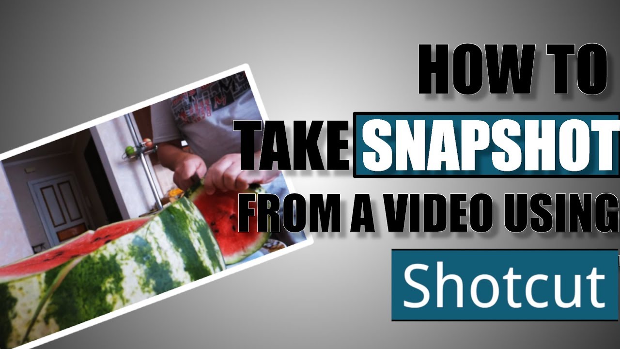How to Take Pictures from a Video using Shotcut Best Free Video