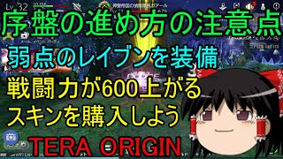 TERA ORIGIN 序盤の進め方の注意点 戦闘力が600上がるスキルを購入しよう ゆっくり