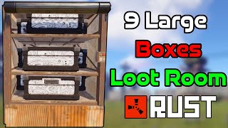 How To Build 9 Large Boxes Loot Room in Rust