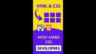 CSS Most Asked Interview Question #css #short #shorts #developer #interview #javascript #react #best